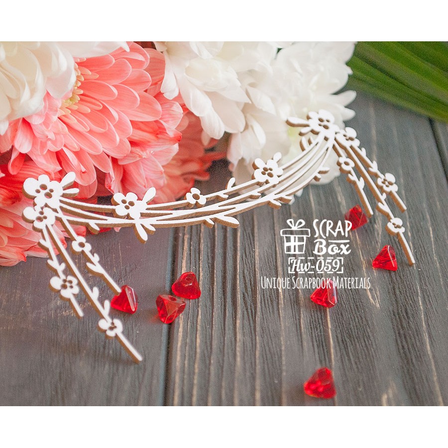 Чіпборд Гірлянда з незабудками, 126 * 62 мм від Scrapbox