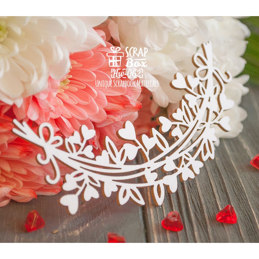 Чіпборд Гірлянда з сердечками, 113 * 55 мм від Scrapbox