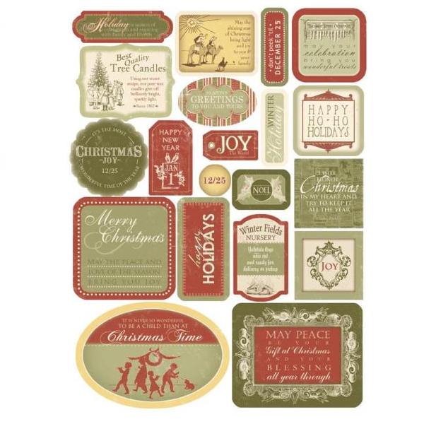 Набір наклейок для скрапбукінгу Happy Holidays Stickers від Melissa Frances