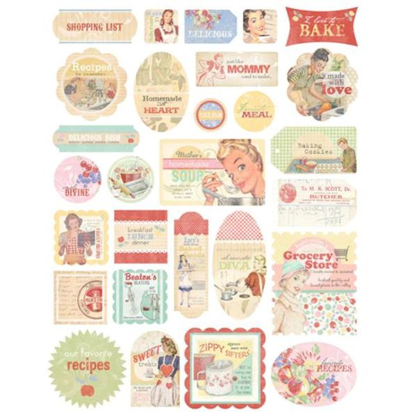 Набор наклеек  Retro Collection Stickers Kitschy Kitchen, Melissa Frances