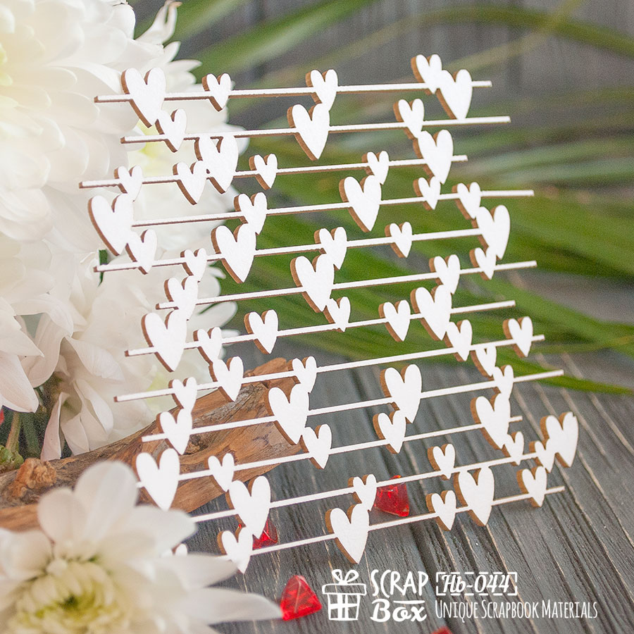 Чипборд Фон с маленькими сердечками Hb-044, 10х10 см, Scrapbox