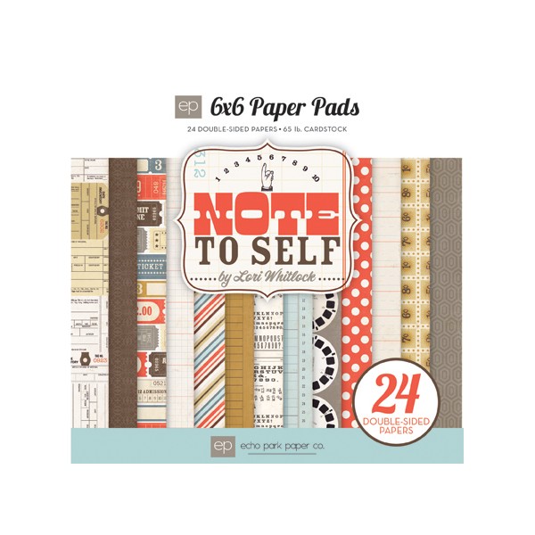 Набор бумаги Note to Self 15х15 см от Echo Park