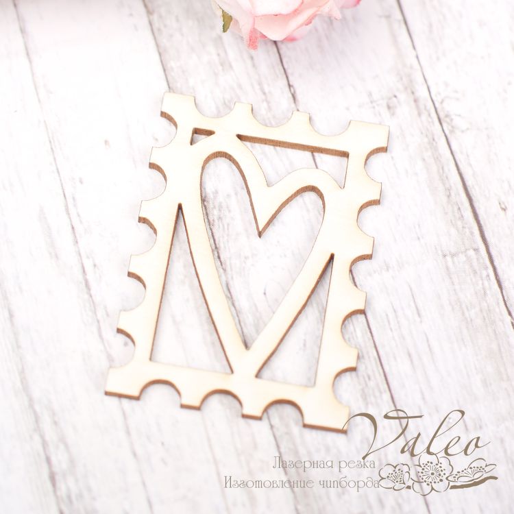 Чіпборд Марка сердечко 30 * 42мм 2034 Valeo