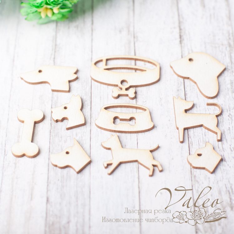 Чіпборд набір Собаче життя 20 * 15мм 10шт 2353 Valeo