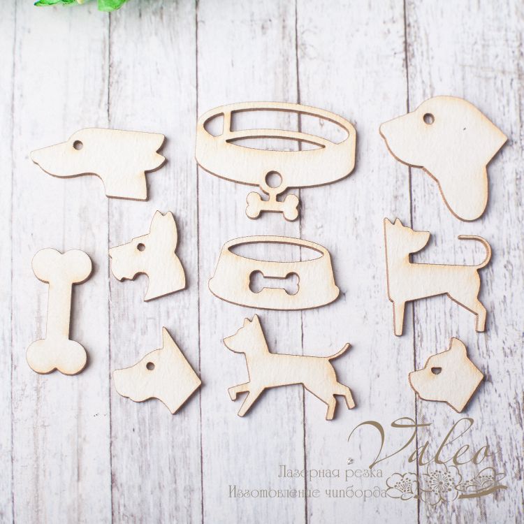 Чіпборд набір Собаче життя 20 * 15мм 10шт 2353 Valeo