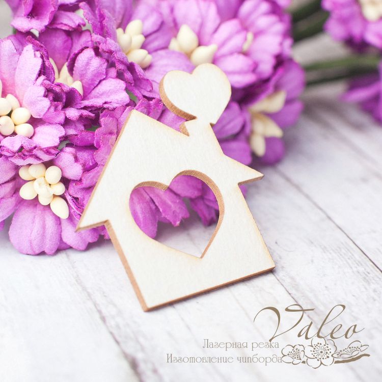 Чипборд Домик 35*34мм 2562 Valeo