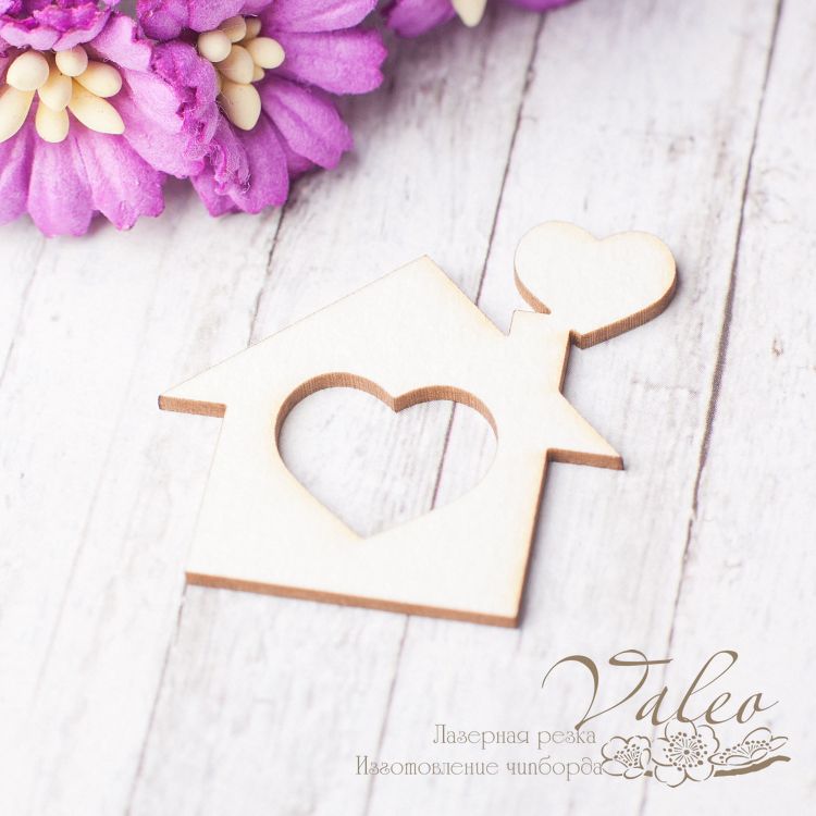 Чипборд Домик 35*34мм 2562 Valeo