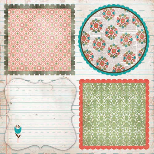 Лист вирубування для скрапбукінгу Vintage Poppy Frame Die-Cuts від Lily Bee Design