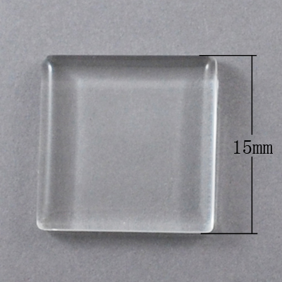 Прозрачный квадратный кабошон 15х15 мм