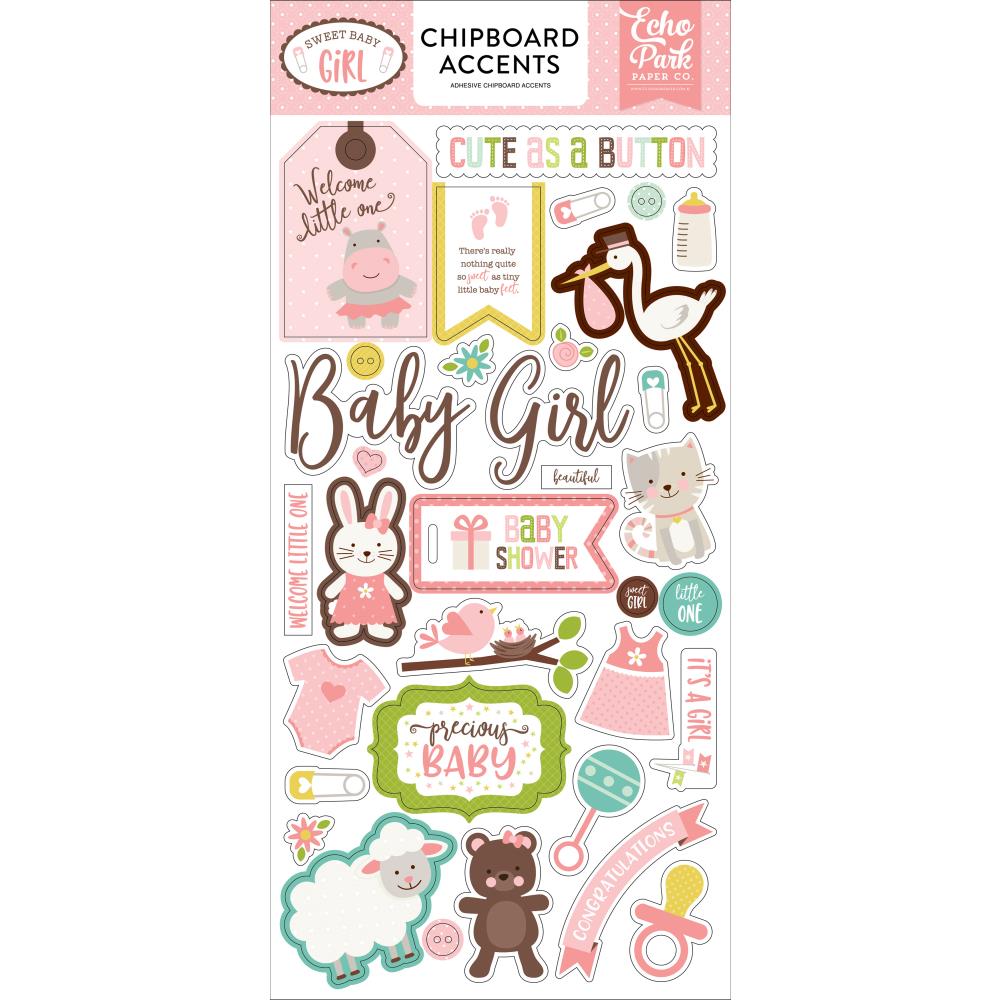 Набір чіпборда Sweet Baby Girl 15x30 см Echo Park
