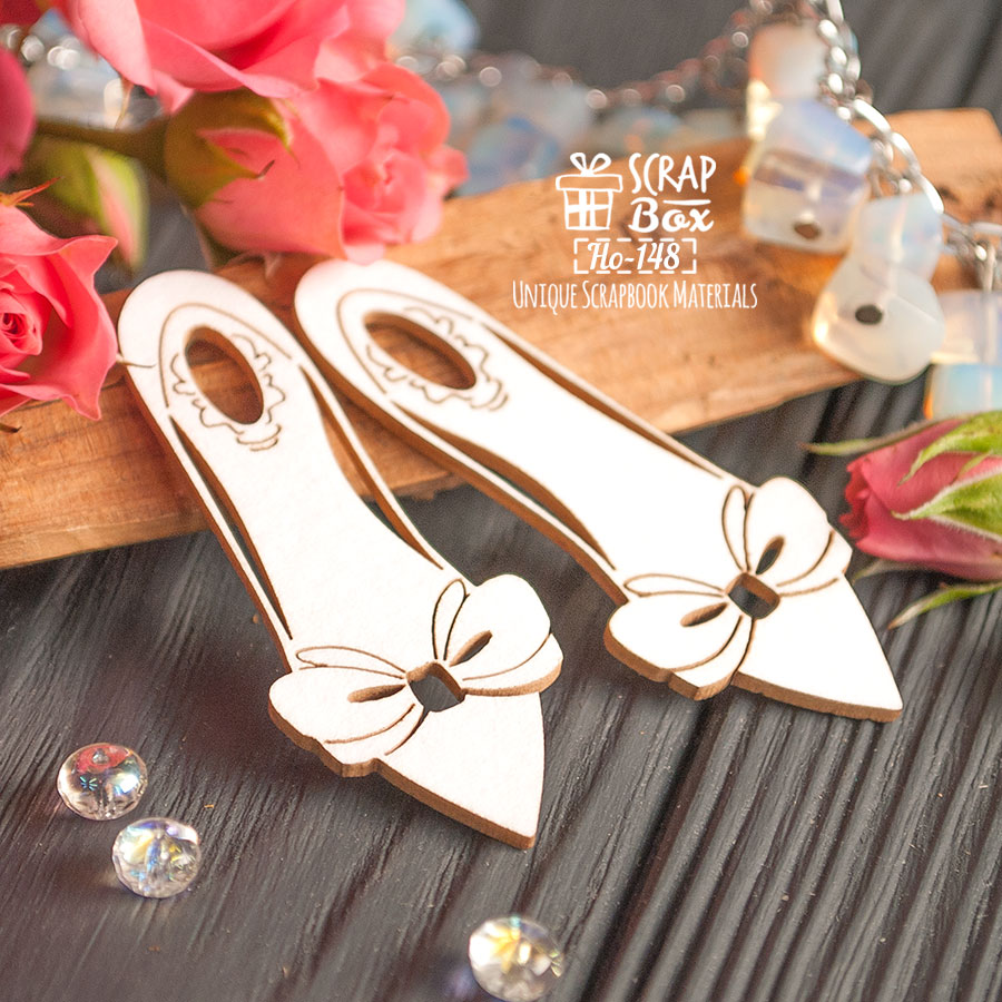 Чипборд женские туфли с бантом Ho-148 Scrapbox