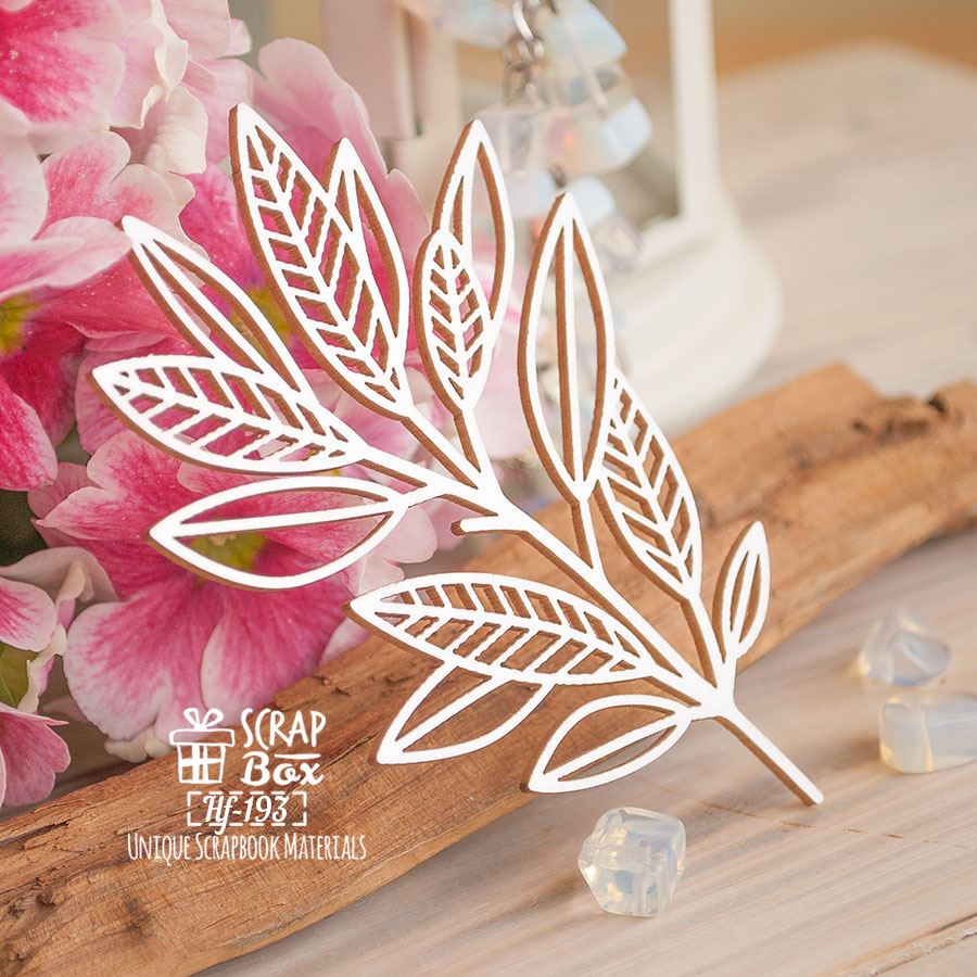 Чіпборд декоративна лаврова гілка Hf-193 Scrapbox