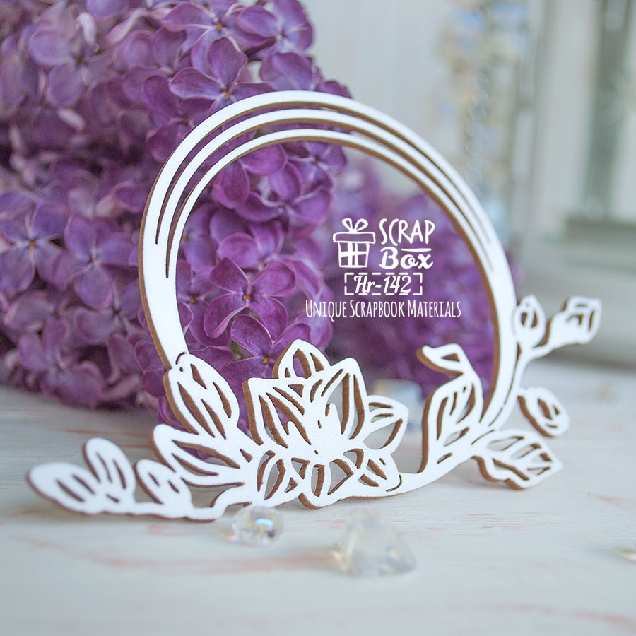 Чіпборд кругла рамка з фрезією Hr-142 Scrapbox