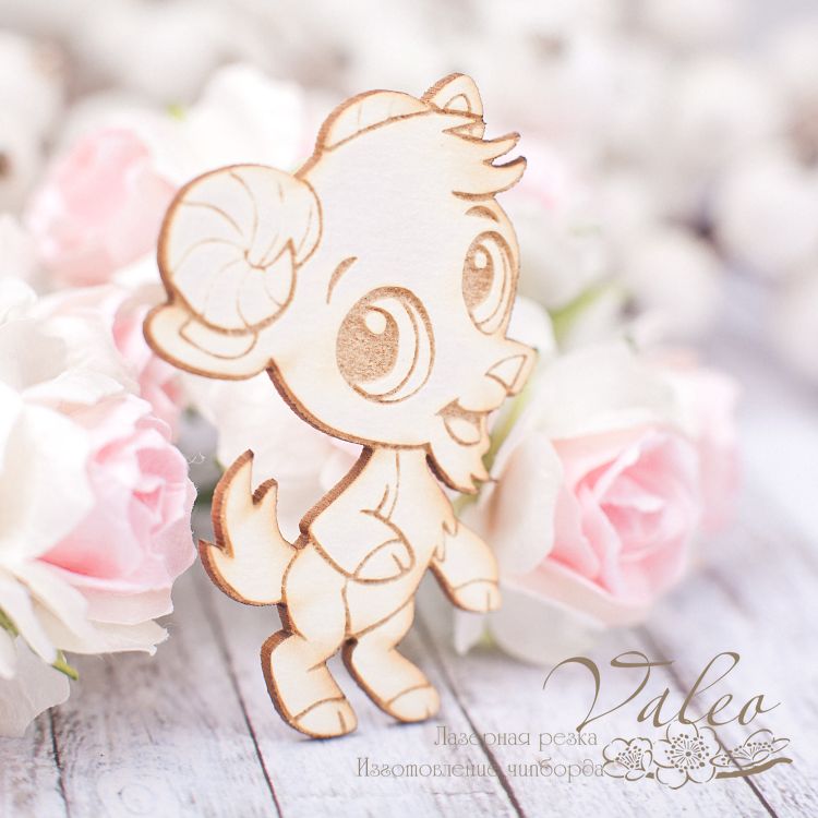 Чипборд Барашек 34*53мм vl1806 Valeo