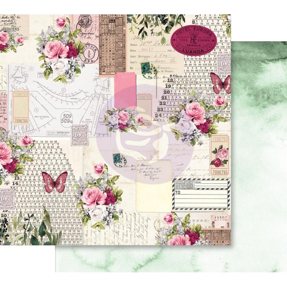 Скрапбумага Scented Love Letters - Misty Rose, 30x30, Prima