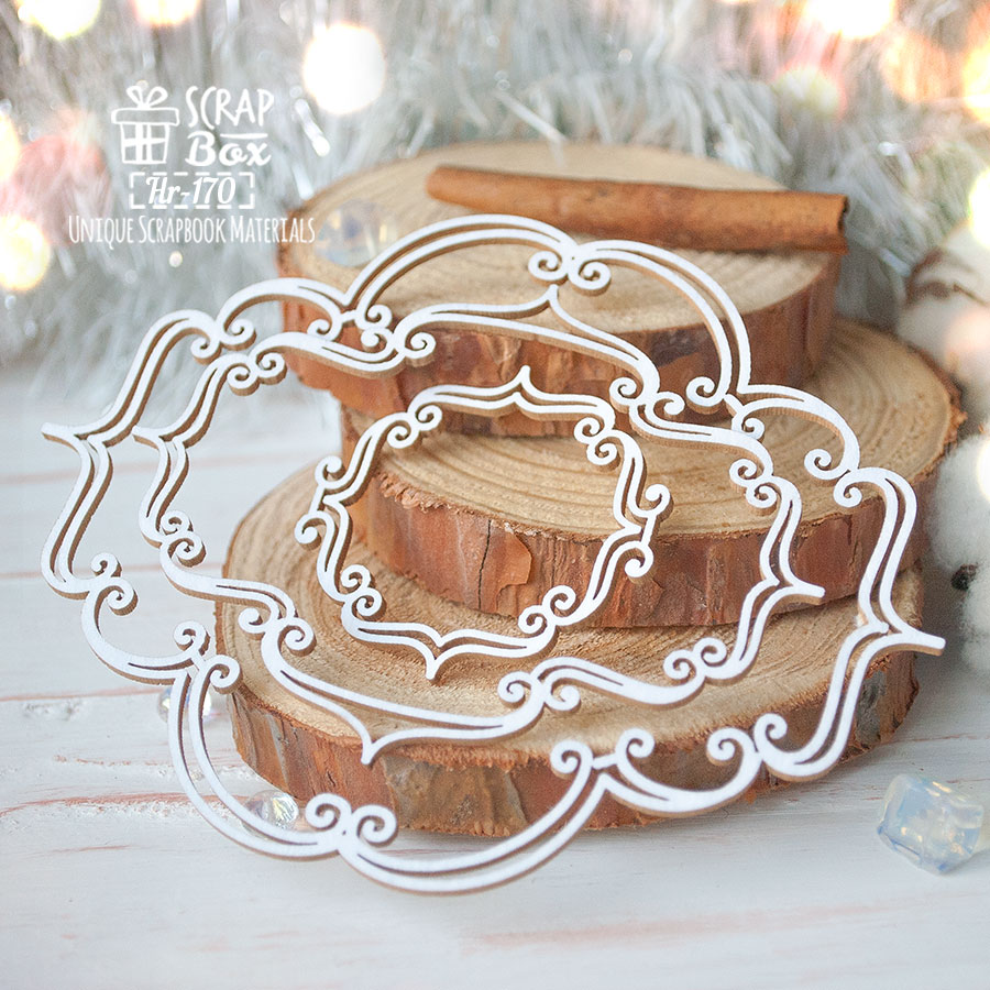 Чіпборд набір з трьох рамок Hr-170, 90 x 115 мм, Scrapbox