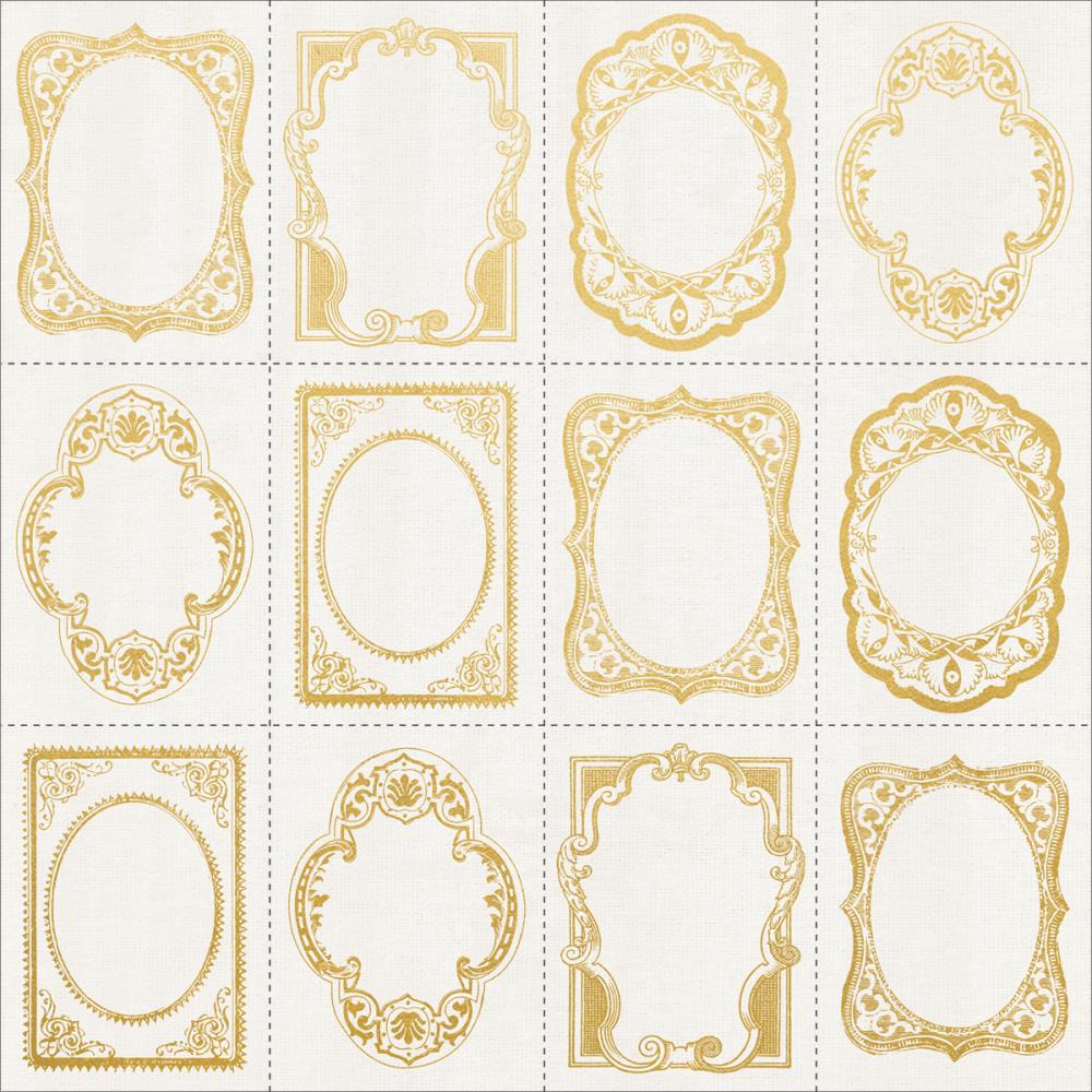 Скрапбумага с фольгированием Romantique, 30x30, Kaisercraft