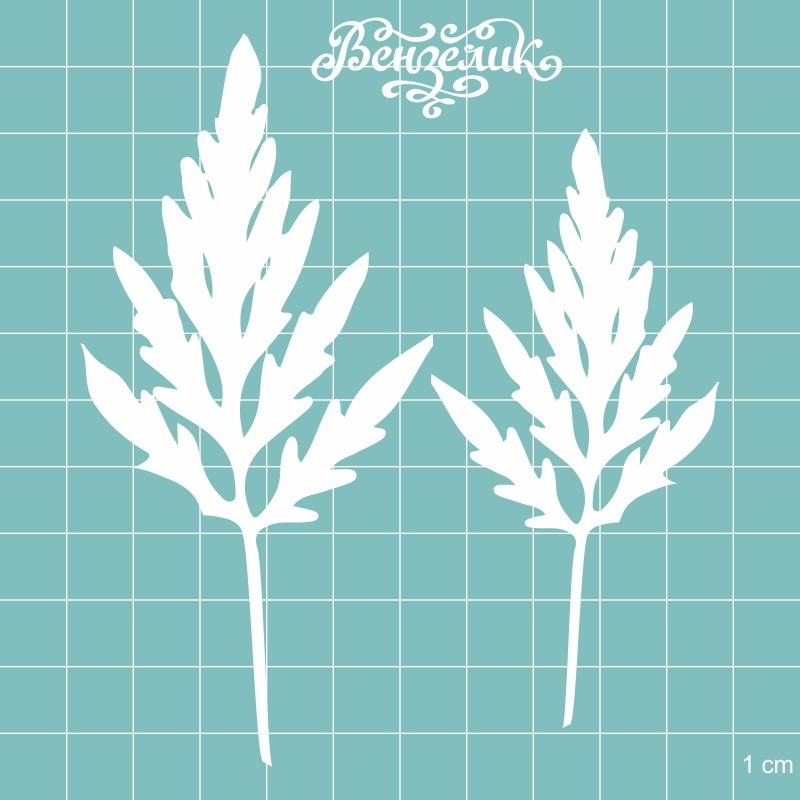 Чіпборд Набір листочків 02 95 * 110 мм, Вензелік