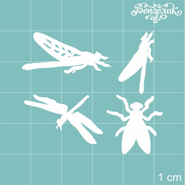 Чіпборд Набір комах 45 * 39 мм, Вензелік