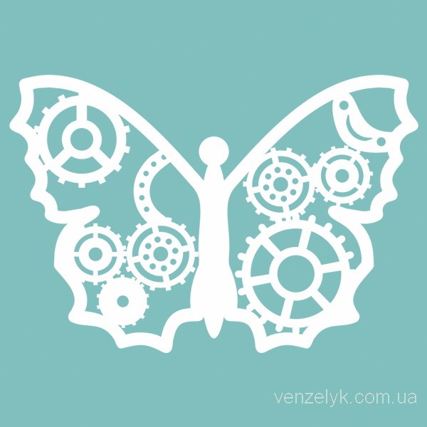 Чіпборд Метелик стімпанковской 43 * 63 мм, Вензелік
