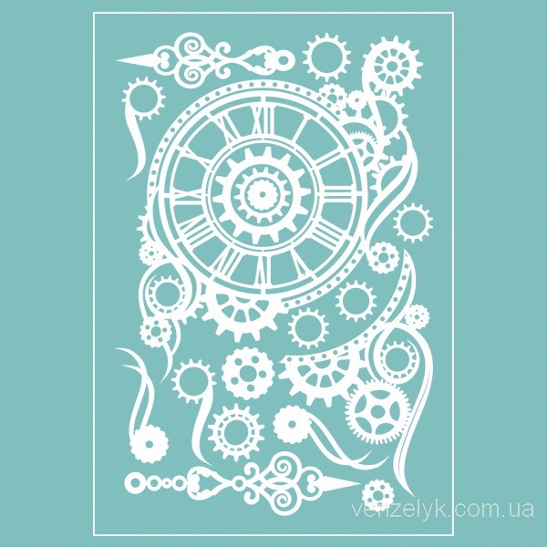 Чіпборд Набір стімпанковской з годинником 150 * 100 мм, Вензелік