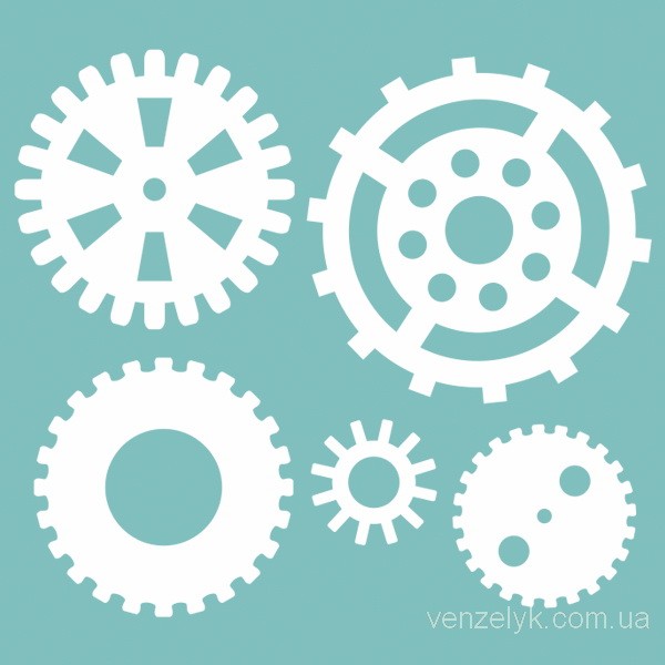 Чіпборд Набір шестерень 02 58 * 58 мм, Вензелік