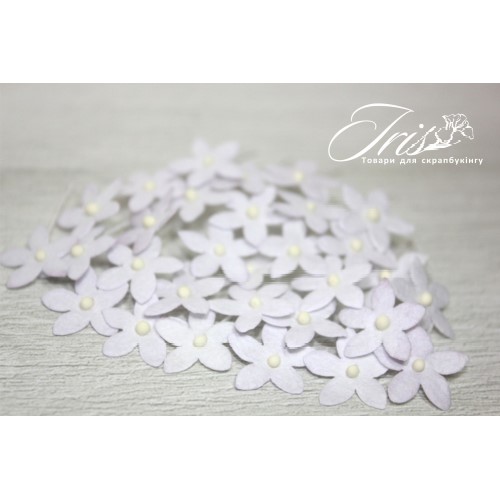 Набір маленьких квітів Little flowers Iris, світло-бузкові, 15 мм, 30 шт