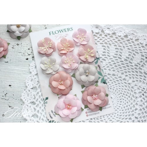 Набір кольорів Monsella grey-pink Iris, 30-50 мм, 10 шт