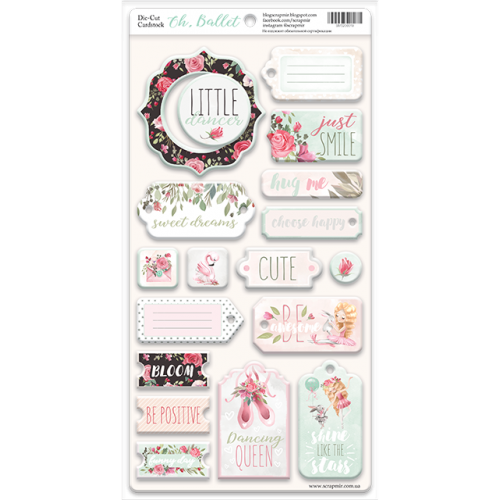 Чіпборд для скрапбукінгу 18шт Oh, Ballet ENG Scrapmir