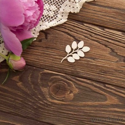 Чипборд Ветка с листьями 4 WOODChic