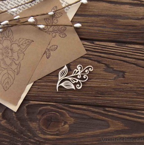 Чіпборд Гілка з завитками 1 WOODChic