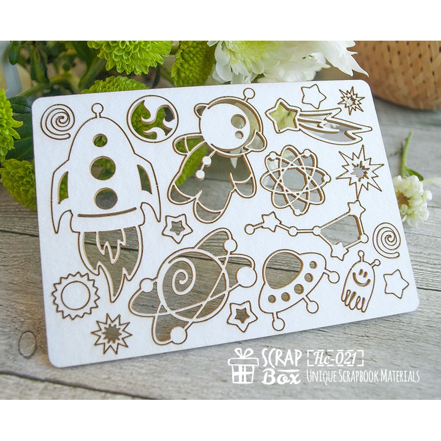 Чіпборд дитячий набір малий Космічний Hc-021, Scrapbox