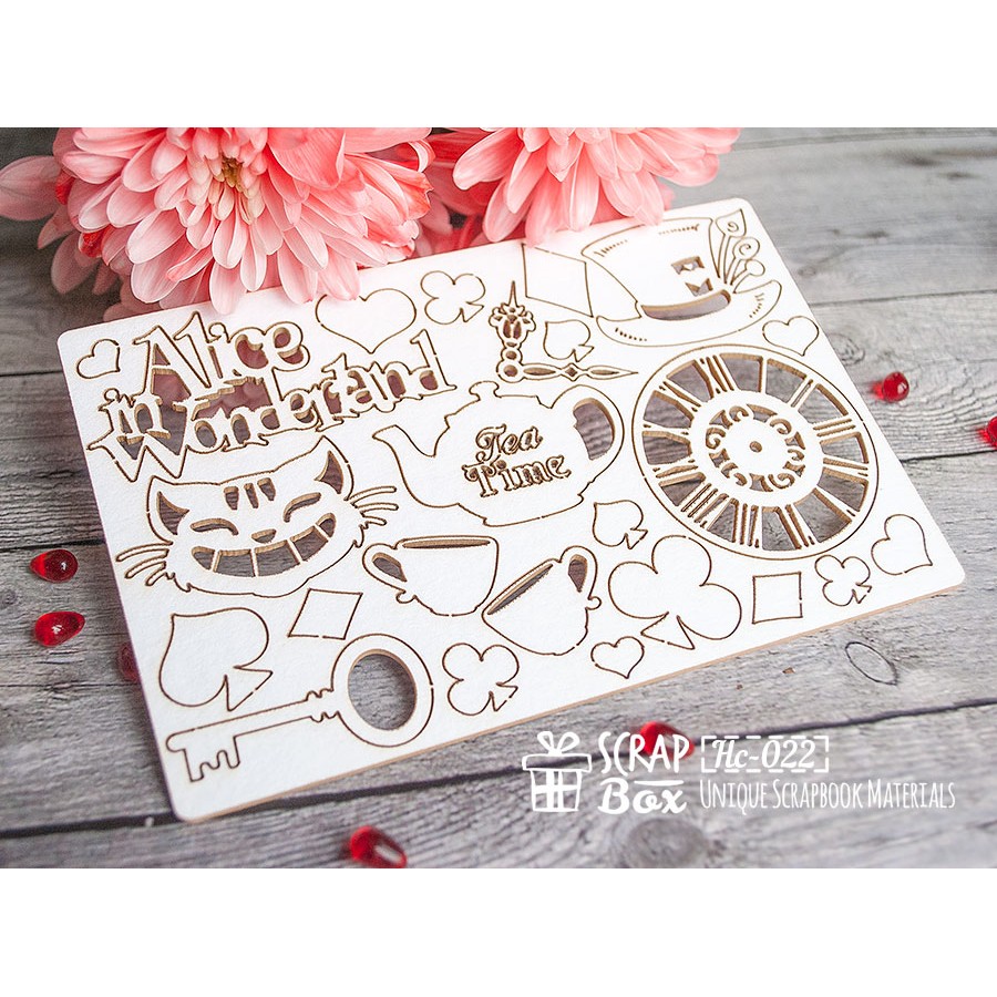 Чіпборд набір Alice in Wonderland, Scrapbox