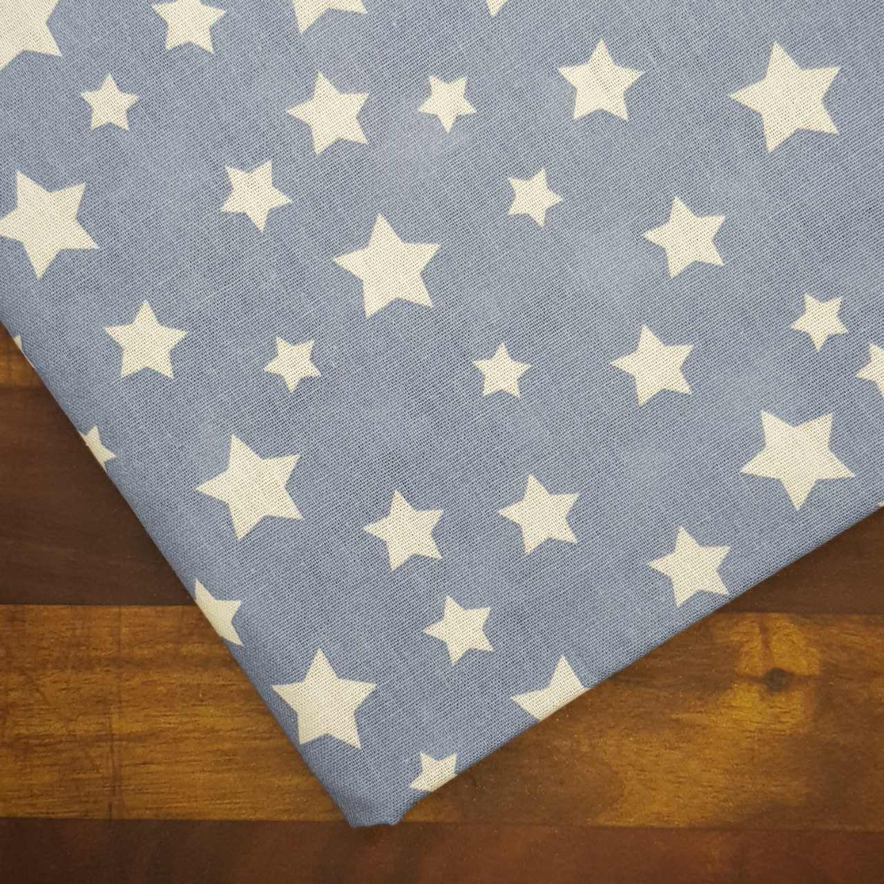 Ткань хлопок Звезды синие, 25х50 см