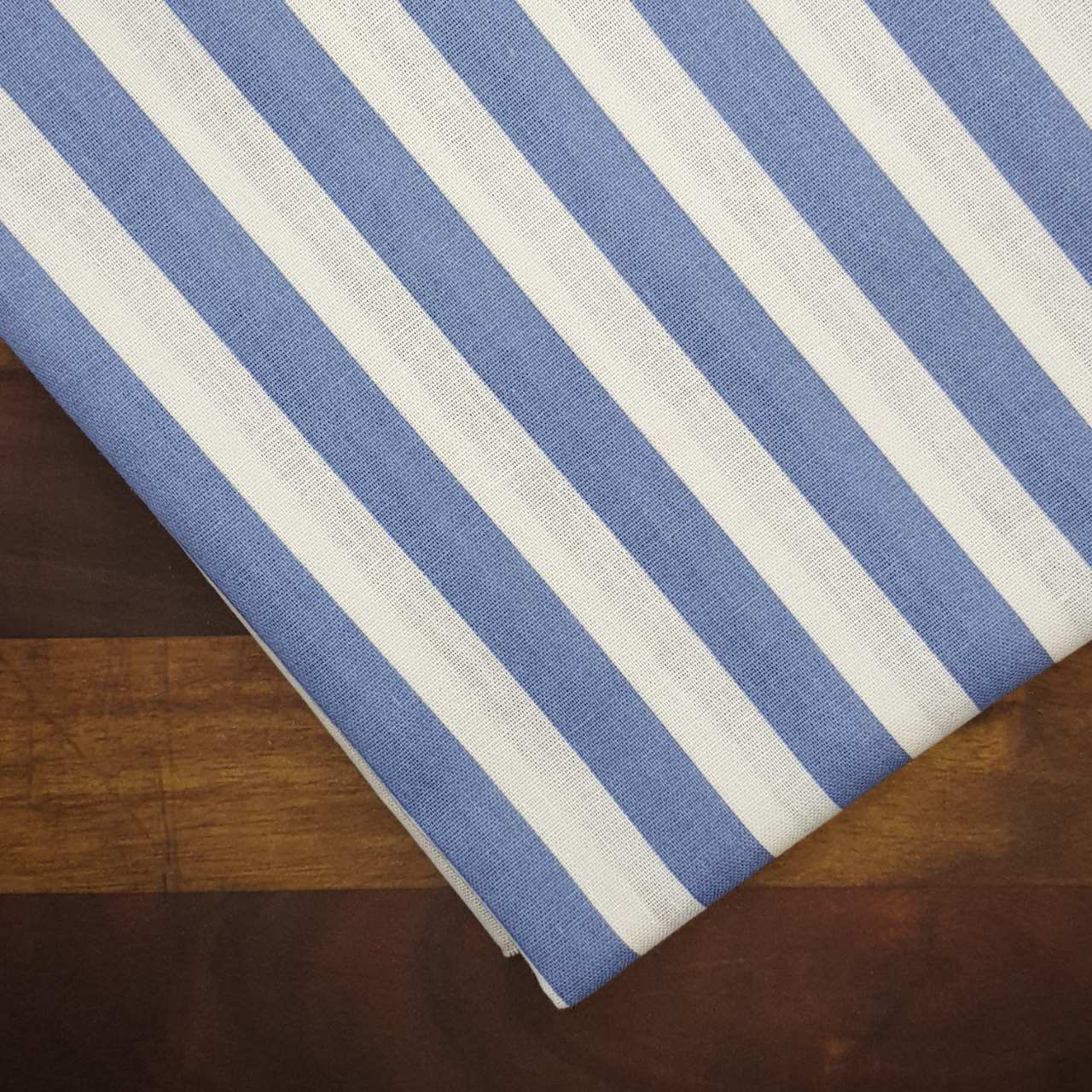 Ткань хлопок Полоса синяя, 35х70 см