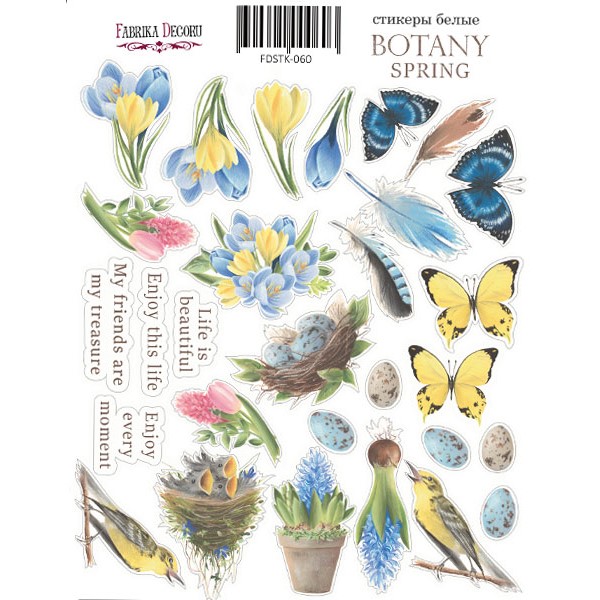 Набір наклейок (стікерів) # 060, Botany spring, Фабрика Декору
