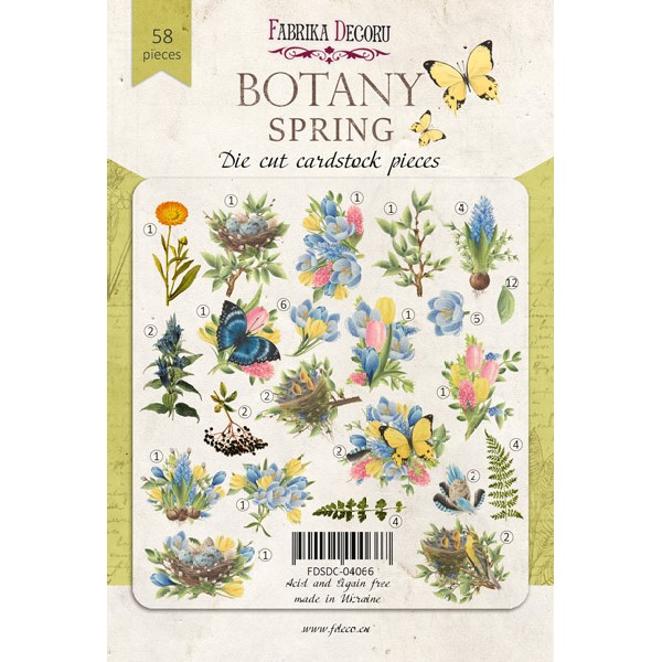 Набір вирубування, колекція Spring Botany, 58шт, Фабрика Декору