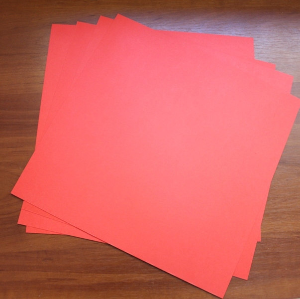 Картон гладкий Burano rosso scarlet 30х30 см 250 г/м2.