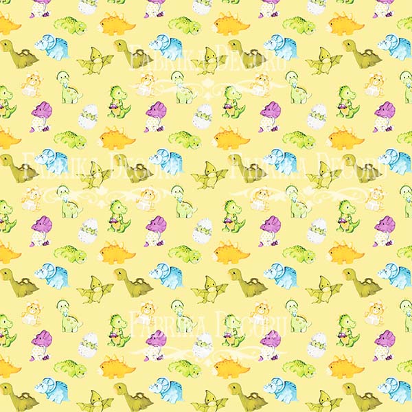 Набор скрапбумаги Dino baby 30,5x30,5см, Фабрика Декору