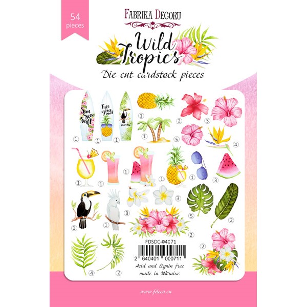Набір вирубування, колекція Wild Tropics, 54шт, Фабрика Декору