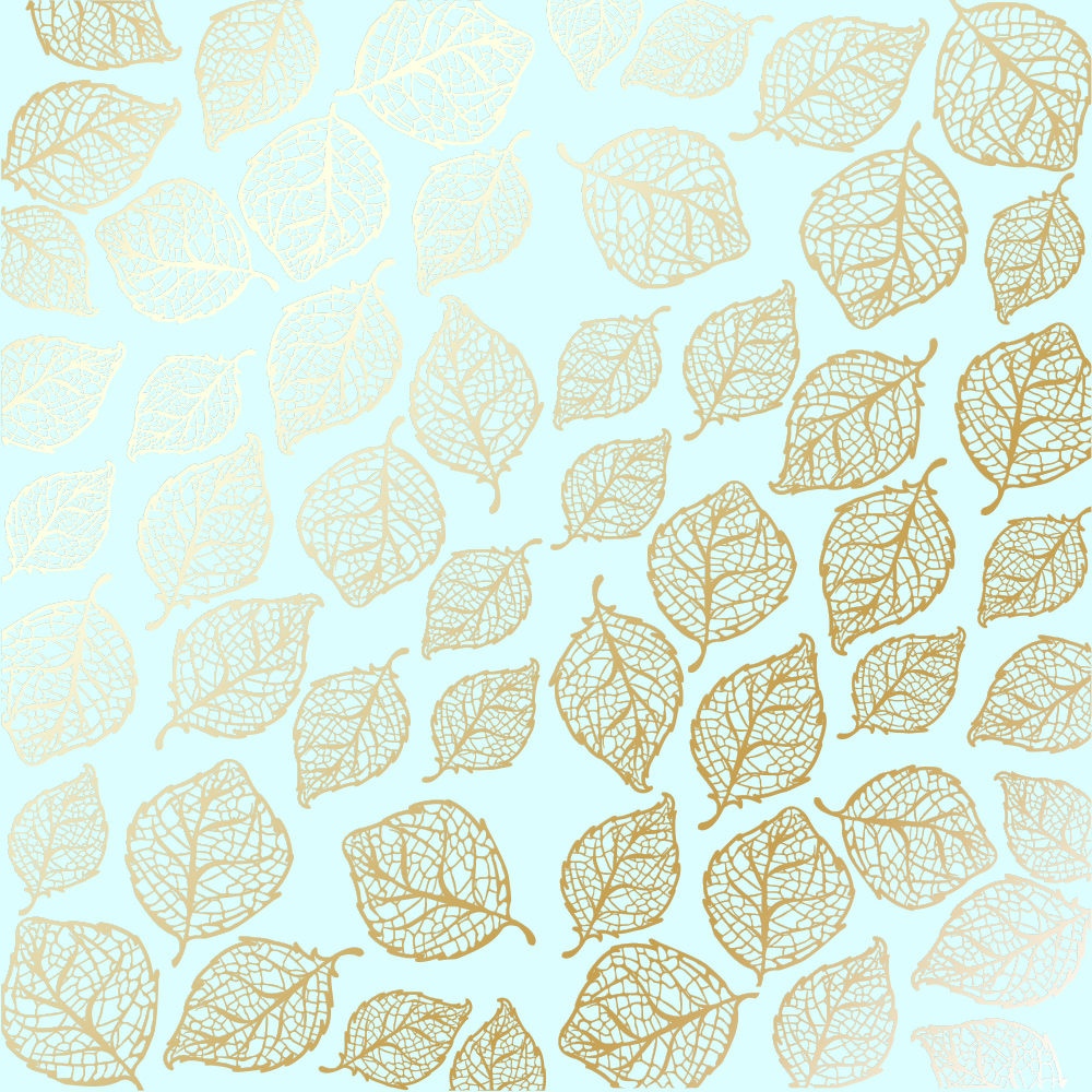 Лист одн. паперу з фольги. Golden Delicate Leaves Mint