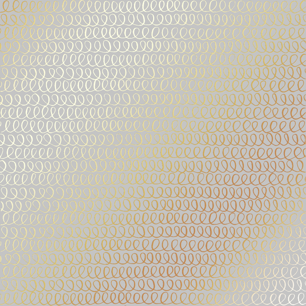 Лист одн. бумаги с фольг. Golden Loops Gray Фабрика Декора