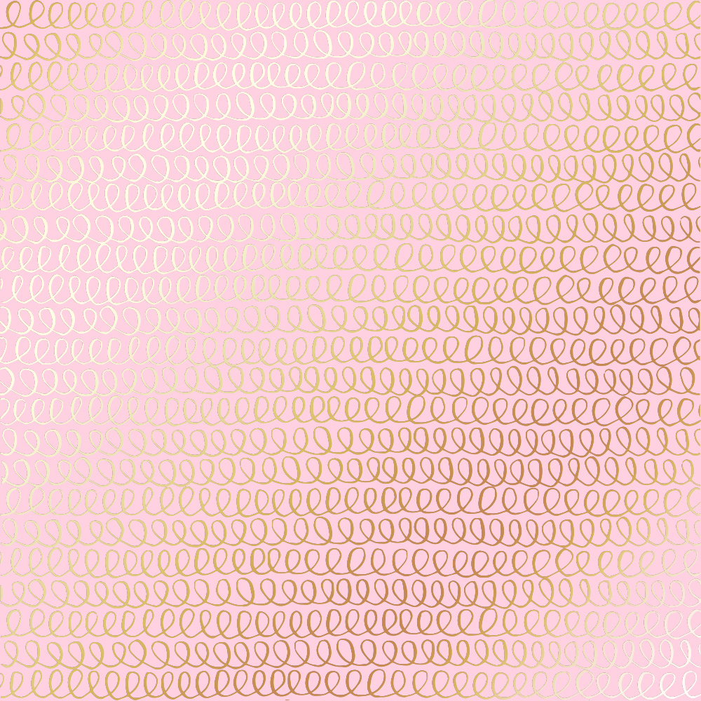 Лист одн. бумаги с фольг. Golden Loops Pink Фабрика Декора