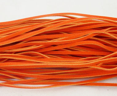 Шнур штучна замша, 3х1 мм, 1 м, помаранчевий