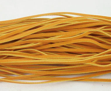 Шнур искусственная замша, 3х1 мм, 1 м, желтый