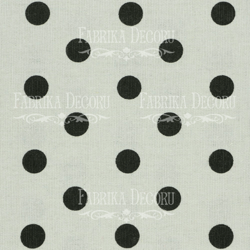 Відріз тканини льон, 35Х75 Великий горошок, Фабрика Декору
