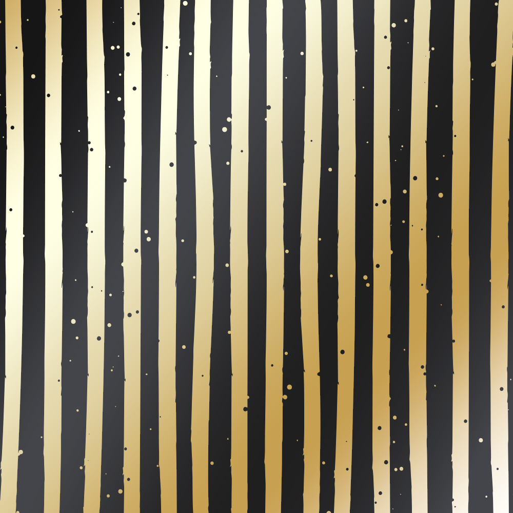 Аркуш паперу з фольгуванням Golden Stripes Black, Фабрика Декору