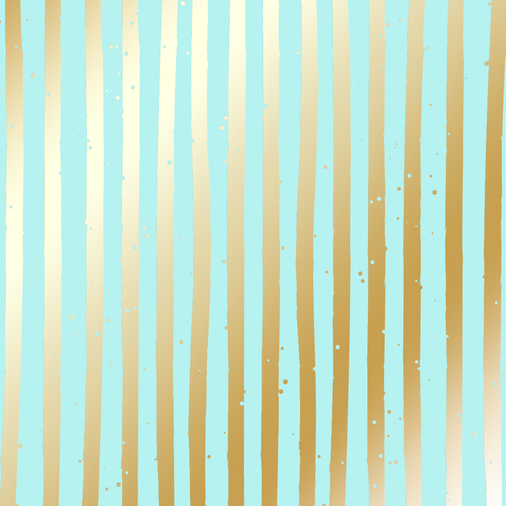 Аркуш паперу з фольгуванням Golden Stripes Turquoise, Фабрика Декору