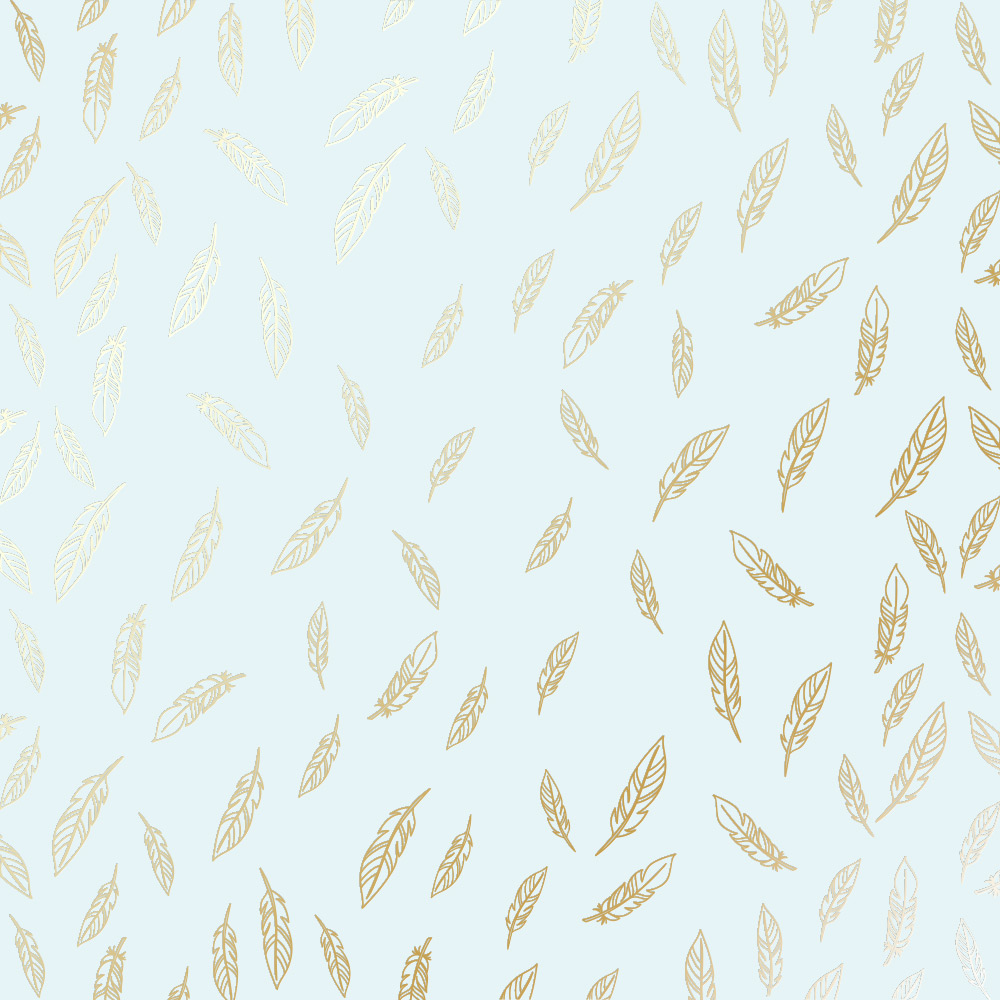 Аркуш паперу з фольгуванням Golden Feather Mint, Фабрика Декору
