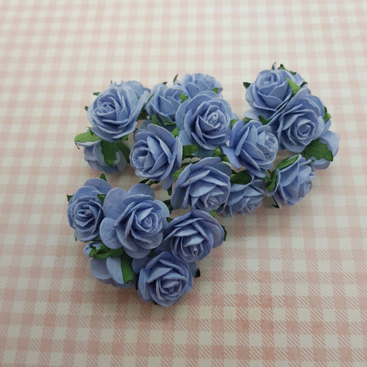Набір трояндочок 25 мм, колір Baby blue, 5 шт.